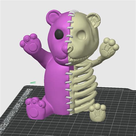 Teddy Bear Skeleton Decor No Supports 3d Models Download Creality Cloud