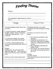 7 Best Images of Identifying Theme Worksheets - Reading Theme Worksheets, Worksheets Figurative ...