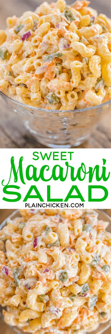 Sweet Macaroni Salad Plain Chicken