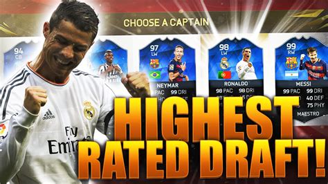 Omg Highest Rated Fut Draft Challenge Fifa Ultimate Team Youtube