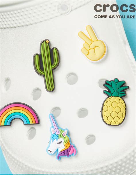 Crocs Jibbitz 5 Pack Fun Trend Charms Multi Tillys