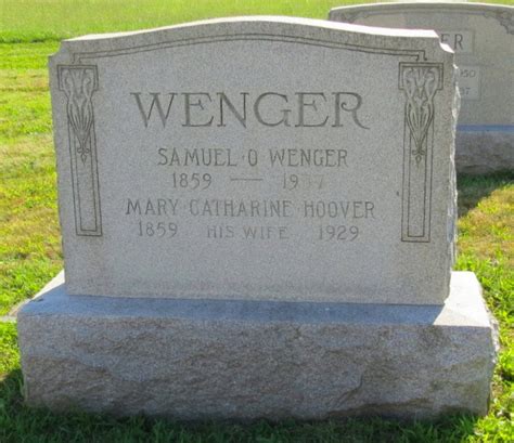 Mary Catherine Hoover Wenger 1859 1929 Find A Grave Memorial