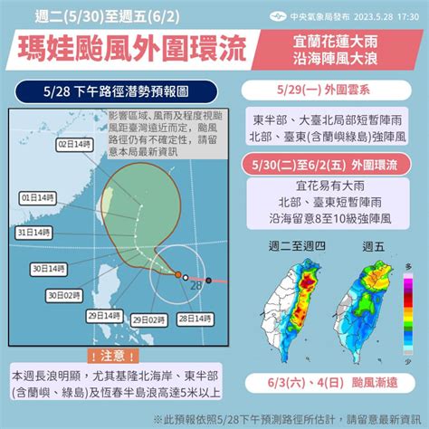 吳德榮：颱風瑪娃漸弱將北轉 30日起防致災降雨 生活 中央社 Cna