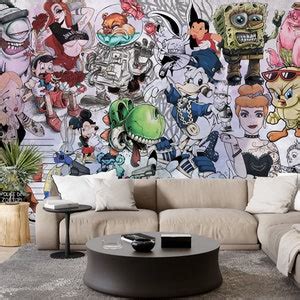 Cartoon Wallpaper & Wall Art Mural Graffiti Characters Cartoon Urban ...