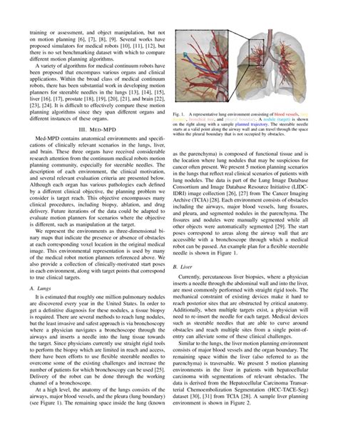 A Clinical Dataset For The Evaluation Of Motion Planners In Medical