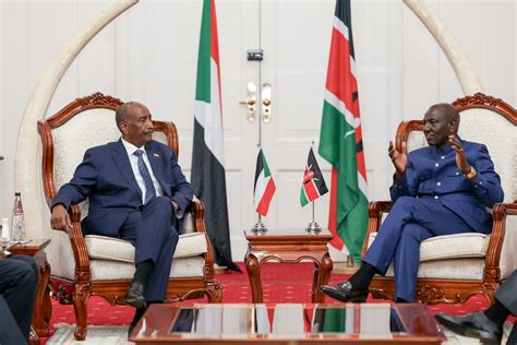 Ruto Meets Sudan Leader Burhan Agree To Accelerate Peace Process KBC