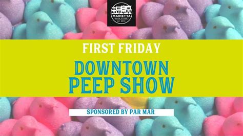 First Friday Peep Sculpture Reveal The Original Pizza Place Marietta