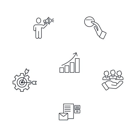 Unique Selling Proposition acronym icons set . Unique Selling