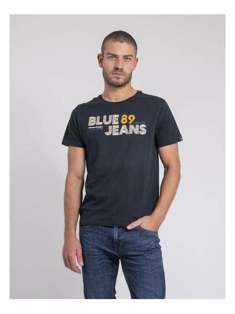 T Shirt Col Rond Pur Coton Jupilar Bleu Marine Kiabi