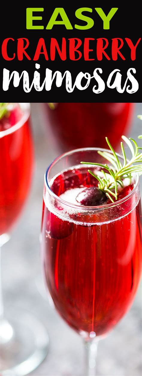 Easy Cranberry Mimosas Youre Just 3 Ingredients Away From The Most