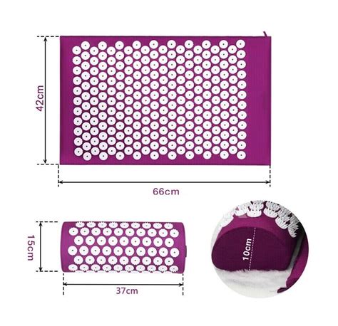 Massage Acupressure Mat Yoga Shakti Sit Lying Mats Pain Stress Relax Purple Ebay