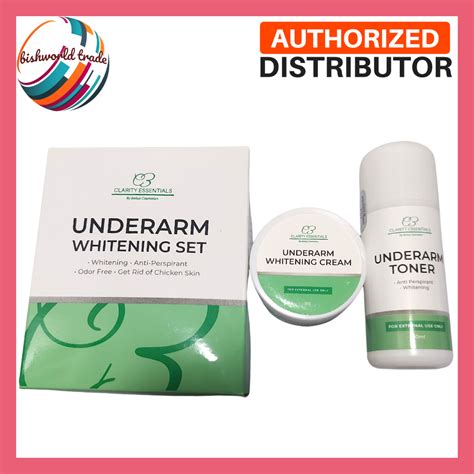 Clarity Essentials Underarm Whitening Set 60ml 120ml TONER CREAM SOAP