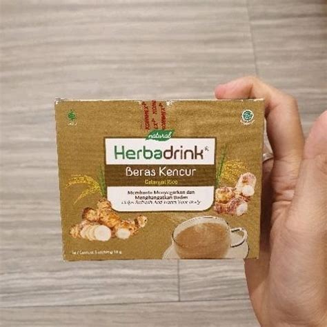 Jual Herba Drink Minuman Herbal Herbadrink Rasa Beras Kencur Isi