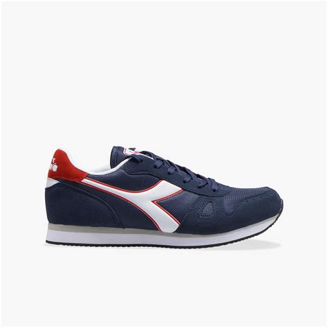 Diadora Simple Run Blu-Rossa da Uomo