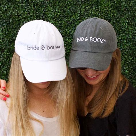 Bach Boujee Baseball Hats Charcoal Bad Boozy Classy