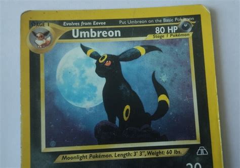 Pok Mon Tcg Umbreon Neo Discovery Holo Unlimited Holo Rare Ebay