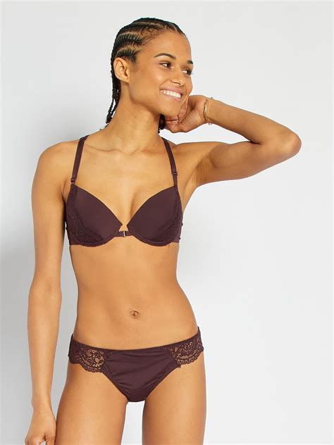 Soutien Gorge Push Up Mojito Lingerie Marron Bordeaux Kiabi