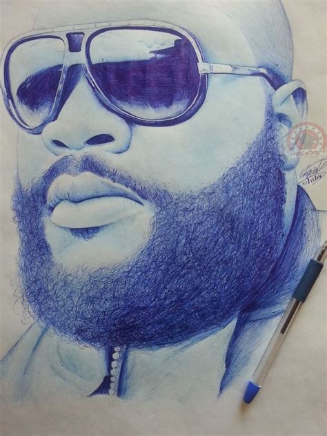 Rick Ross Artwork Rick Ross Pen Drawing Artwork