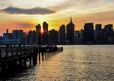 New York Skyline Sunset Photograph by Elena Cintron - Fine Art America