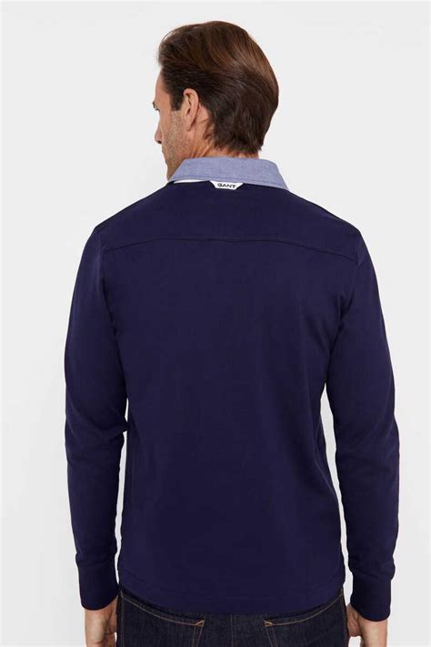 Hombre Polo Manga Larga Azul Marino Pedro Del Hierro Polos Kirsti Webb