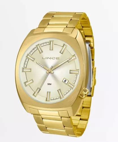 Reloj pulsera Lince Relógio MRG4584S C1KX de cuerpo color dorado para