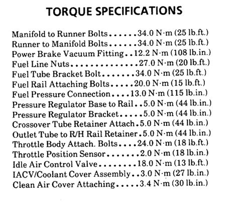 Intake Plenum Bolt Torque Specs Third Generation F-Body, 46% OFF