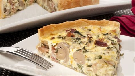 Quiche de puerros champiñones y bacon receta deliciosa y fácil de