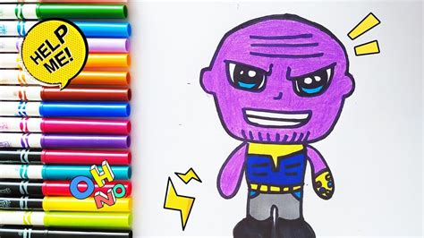 C Mo Dibujar A Thanos Kawaii How To Draw Thanos Easy Drawings