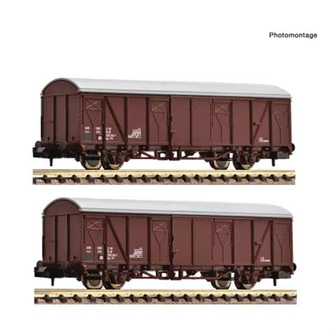 Set 2 Wagons Couverts Fleischmann 831515 N DR EP IV Jura