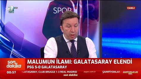 PSG 5 0 Galatasaray Evren Turhan Maç Sonu Yorumları A Spor YouTube