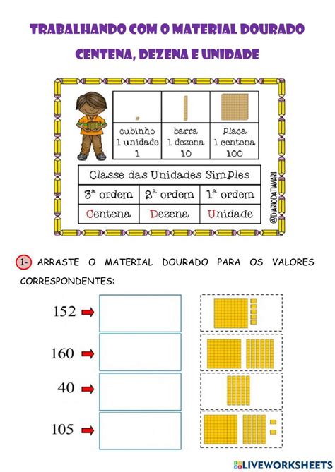 Centena Dezena E Unidade Worksheet