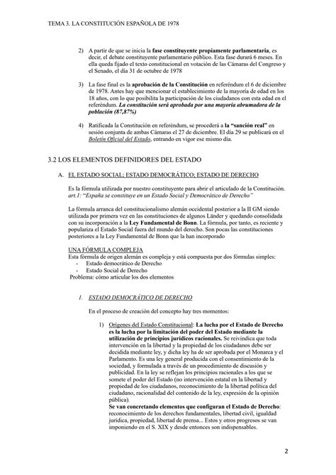 SOLUTION Tema 3 La Constituci N Espa Ola De 1978 Studypool