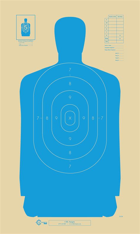 The B 34 Blue Is The Official Nra Police Silhouette Paper Target