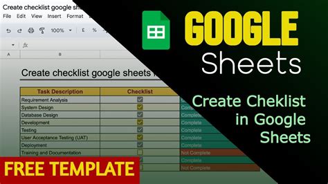 Create Checklist In Google Sheets Youtube