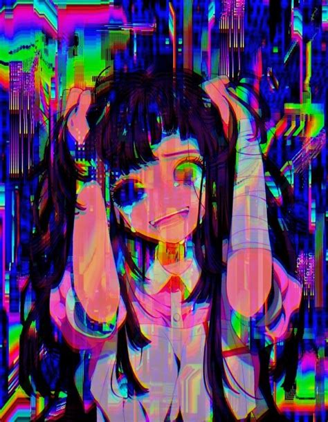 Glitchcore Mikan Aesthetic Anime Anime Kidcore Anime Glitchcore