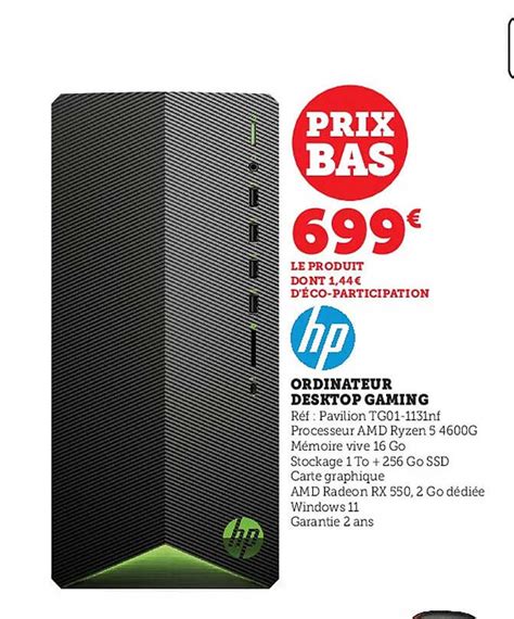 Promo Ordinateur Desktop Gaming Hp Chez Super U Icatalogue Fr