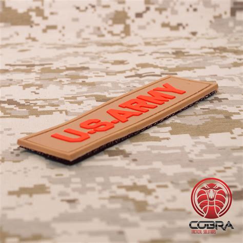 U.S. Army 3D PVC Military patch brown | velcro | Military Airsoft