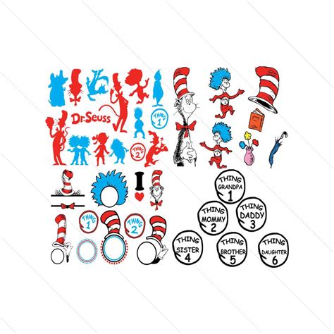 Dr Seuss Svg Bundle Dr Seuss Svg Cat In The Hat Svg Thing Inspire