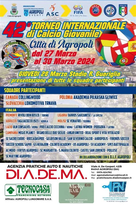 Ed Torneo Internazionale Di Calcio Giovanile Citt Di Agropoli