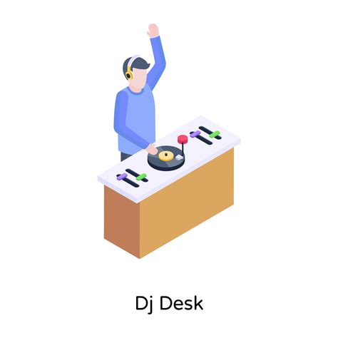 A unique isometric illustration of dj desk 6066557 Vector Art at Vecteezy