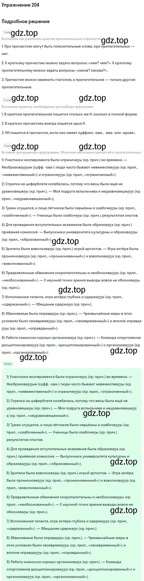 номер 204 (страница 97) гдз по русскому языку 10-11 класс Рыбченкова ...
