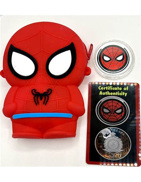 SPIDER MAN Web Slinger Edition 1 Oz Moneda Plata 2 Niue 2024