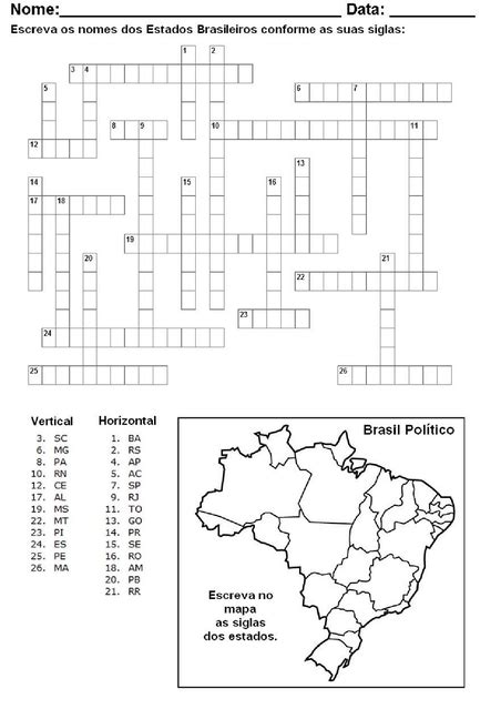 4º Ano Plano De Aula E Atividades Online Integradas Brasil Estados E