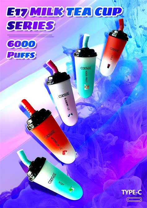 Newest Wholesale Disposable Vape Pen Coosee E17 Milk Tea Cup E