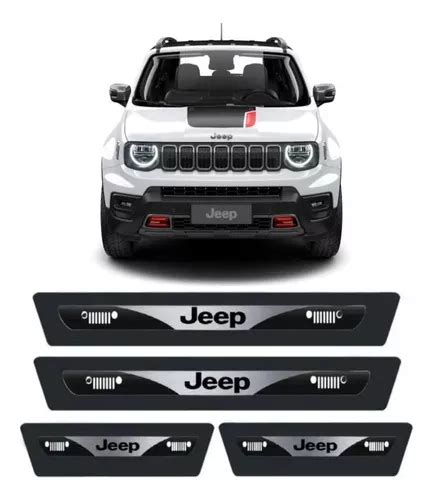 Soleira Protetor Porta Resinada Blackout Jeep Renegade 2022