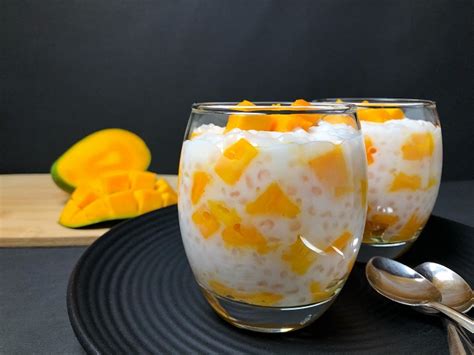 Easy Mango Tapioca Pudding Eggless Dessert Tempting Treat