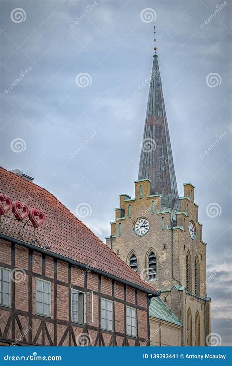 Halmstad Church From Old Town Stock Image Image Of Chapel Facade