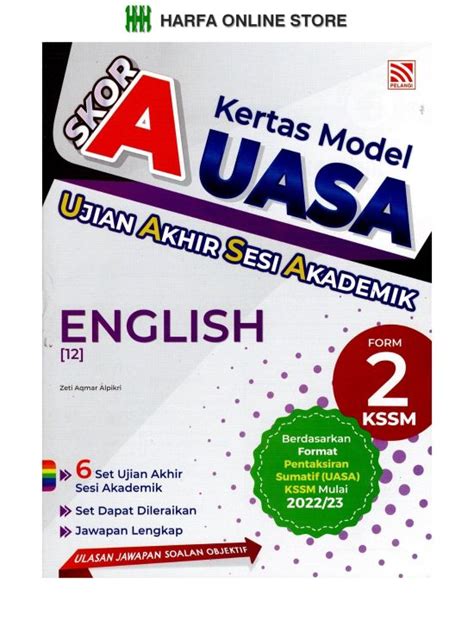 Buku Latihan Skor A Kertas Model Uasa English 12 Form 2 Kssm Lazada