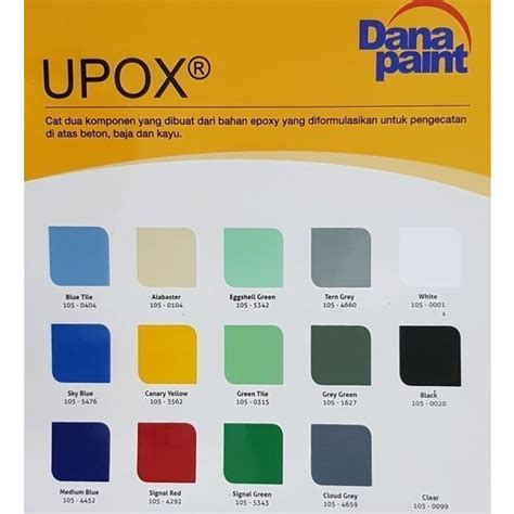 Jual CAT LANTAI EPOXY UPOX DANA PAINT FLOOR 1LTR FLOOR COATING PREMIUM