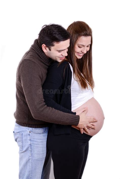 Beau Portrait Enceinte De Femme Image Stock Image Du Anticipation Isolement 42452191